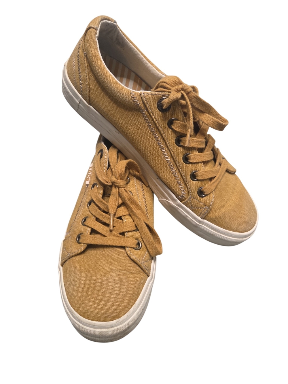 Plim Soul 8.5 Casual Taos Arch Support Mustard Canvas Low-Top Sneakers